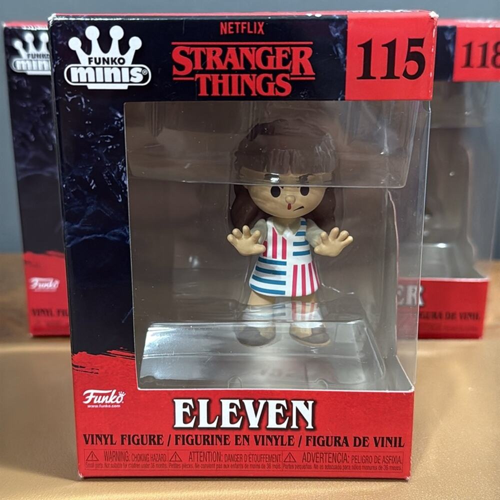 Netflix Stranger Things Funko Minis Eleven Dustin Hopper vinyl figure new in box - Picture 5 of 10